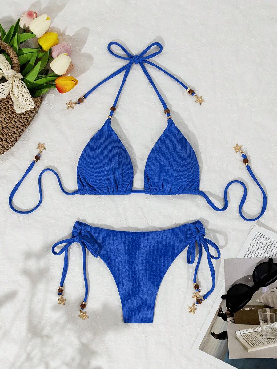 Women's Bikini, Beachwear, Plus Size Women's Beach Swimsuits, Vacation, Beach, Party, Sophisticated, Pool, LARA VIVA - 薄荷藍 - 查看 1