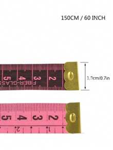 1pc 60 Inch Dual-Sided Soft Leather Ruler, Random Color And Style