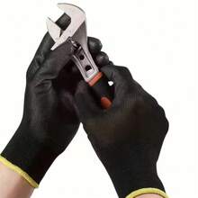 12 Pairs Anti-Static, Anti-Slip, Durable Work Gloves, Suitable For Gardening And Woodworking Safety Operations - Multicolor - View 7