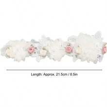 Diadema de Bautizo Niña Blanca Flor Bautizo Diademas Exquisita Artesania Elastico Suave Encaje bebe Niña  Diademas para Bautizos de bebe y Bautizos Tipo CConveniente y duradero,Los favoritos de los niños - Multicolor - Ver 7