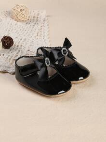 New Spring/Autumn Infant Girl Anti-Slip Soft Sole Princess Shoes, 0-1 Years Old Toddler Shoes - Black - View 3