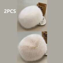 1pc Oversized Faux Fur Flat Top Hat, Warm Mongolian Style Winter Cap With Fur Trim - Hat - View 15