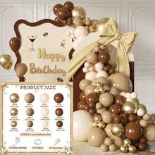 5/10/12/18英寸棕色象牙白金属金色乳胶气球拱门套装，适用于波西米亚风、中性风、马提尼主题派对、生日派对、婚礼、迎婴派对、新娘送礼会等派对用品 - 如圖所示(混色) - 查看 13