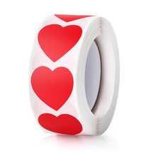 500 张红色心形贴纸，2.54 厘米情人节爱心形状标签，自粘母亲节心形贴纸，适用于信封、婚礼、手工艺品、剪贴簿、礼物、奖品照片（红色） - 彩色 - 查看 9