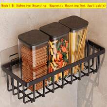 Magnetic Spice Rack, Refrigerator Magnetic Storage Rack, Spice Jar Organizer, Refrigerator Condiment Organizer, Kitchen Storage Rack - Multicolor - View 11