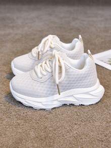 Toddler Kids' Breathable Mesh Sneakers, Soft Sole Walking Shoes For Boys & Girls, Spring/Autumn - Beige - View 6