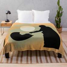 Mando And Grogu Themed Ultra Soft Flannel Fleece Throw Blanket For Couch, Cozy Lightweight Warm Bed Blanket For Adults Kids, Large Decorative Accent For Sofa Living Room, Mandalorian Design (1) - Màu sắc hình ảnh chính - Xem 1