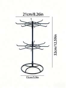 Support à bijoux en fer, porte-clés rotatif, présentoir à bijoux, support à colliers, organisateur de boucles d'oreilles et bracelets, porte-chaussettes - Multicolore - Voir 3