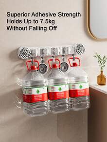 Suction Cup Mop Holder Wall-Mounted Clip Bathroom No-Drill Mop Rack Broom & Cloth Storage Hook Adhesive Mounting Shelf