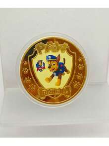 5pcs Cartoon Paw Patrol Character Badges (, Rocky, Rubble, Zuma, Chase) Commemorative Coins, Collectible Decor For Cabinet, Desk, Party, Holiday Gifts - Multicolor - View 11