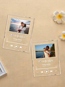1 placă muzicală personalizată, poate adăuga mai multe fotografii și text, potrivită ca și cadou pentru el/ea de Ziua Îndrăgostiților, personalizează coperta albumului, placă acrilică cu melodii muzicale cu fotografie, personalizare la modă, personalizată, unică, cadou ideal pentru iubit/iubită, potrivită pentru Ziua Îndrăgostiților, aniversare, nuntă, poate fi folosită pentru sufragerie, ziua de naștere acasă, renovarea casei, personaliza albumul, ramă foto și accesorii, creează o atmosferă caldă.