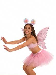1pc Hot Foil Butterfly Fairy Wings Suitable For All Kinds Of Festive Bar Party Cosplay Props Music Festival