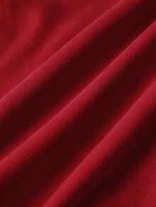 男士红色纯棉卫衣，宽松落肩套头衫，加厚保暖圆领宽松休闲运动卫衣，百搭日常穿着 - 紅色 - 查看 7