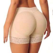 Women's Shapewear Leggings, Butt Lifting, Tummy Control, Lace Trim Padded Booty Shorts, Waist & Abdomen Shaping Fitness Underwear For - Apricot - View 11