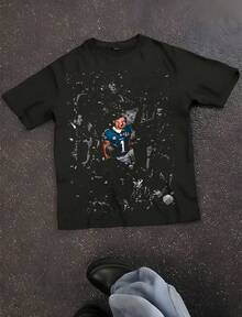 Jalen Hurts Celly Confetti Mid Field Fan Gift T Shirt - 黑色 - 查看 1