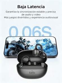 Auriculares inalámbricos Bluetooth de clip para oreja, sonido estéreo de alta calidad, Bluetooth 5.4, efecto de sonido HIFI, auriculares con canales izquierdo y derecho independientes, estuche de carga, un regalo excelente para regalar. - Bronce metálico - Ver 1