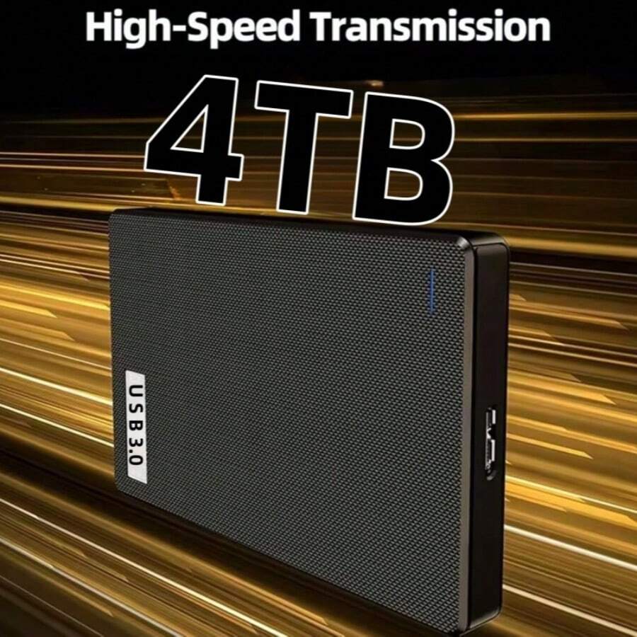 Unidad de estado sólido (SSD) portátil de 2TB, con velocidad de hasta 500 MB/s, unidad de estado sólido externa, USB 3.2, consumo de energía ultra bajo, apta para teléfonos móviles/teléfonos móviles OTG/portátiles - 4TB - Ver 1