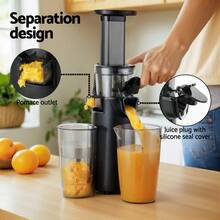 Devanti Slow Juicer Cold Press Fruit Juice Extractor 130W Black - màu đen - Xem 4