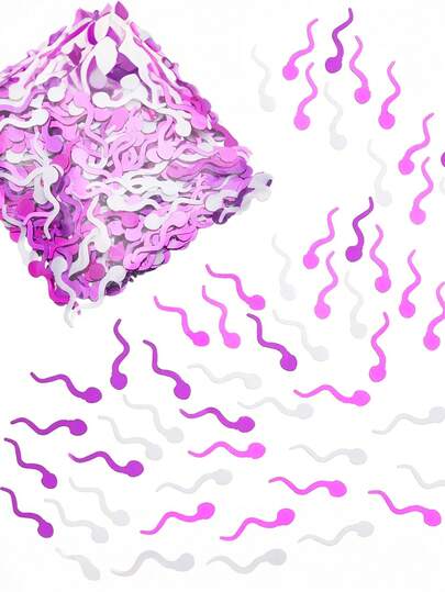 500/1000/5000pcs Singles Party Decorations,Cute Little Tadpoles Scattering Confetti,White, Purple, Rose Red Throwing Paper Scraps,Party Table Decorations,Vase Filler, Creating Joyful Atmosphere, Holiday Party Supplies,Valentine's Day Party Decorations