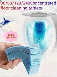 10/30/60/100/120/240 قرص تنظيف الحمام، أقراص تنظيف الأرضيات، أقراص تنظيف الأرضيات بالمسح، مناسبة للأرضيات الخشبية والبلاط، أقراص منظف وُمزيل بقع للحمام، أقراص ذات رائحة طويلة الأمد، أقراص تنظيف وتلميع الأرضيات، مستلزمات التنظيف - الأزرق - مشاهدة 2