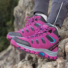 Women's Outdoor Sports Shoes, Fashionable Ladies Hiking Shoes, Durable, Comfortable, Non-Slip, Breathable High-Quality Outdoor Women's Sports Shoes, Round Toe Lace-Up, Lightweight, Wear-Resistant, Anti-Collision, Hiking Travel Shoes For Women