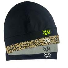 Mũ len beanie, ấm áp và thoáng khí, mũ lưỡi trai thể thao phong cách đường phố thường ngày, họa tiết da báo kiểu mới. - Phong cách nhân vật - Xem 1