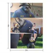1 Piece &Lt; Zootopia &Gt;  Station Flannel Blanket - Jessy Hopps And Nick Wilde, Ultra Soft Heavyweight 280GSM All-Season Blanket/Sofa Cushion, Bed, Camping, Office Machine Washable Disney Fan Gift, Durable Decorative Blanket, Movie Enthusiast Must-Have, Home Decoration Accessories - 風格 - 查看 2