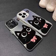 Cartoonish and cute Phone case suitable for MOTOG34, G54 (Brazilian version), G84, G86, G05, G10, G24, G13, G14, G15, G35, G56. Gift for friends, gift for family, couple's style, unisex, Halloween gift, Easter gift, colored silver phone case - CYK Caricatura y lindo BlackWEAW - Ver 6