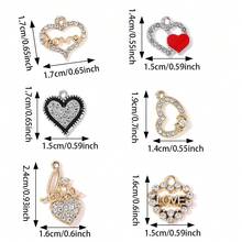 5Pcs Heart Design DIY Jewelry Pendant For Jewelry Making, Wedding Decoration Accessories - Multicolor - View 4