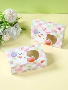 Bộ 6 hộp quà Phục Sinh, thiết kế cửa sổ trong suốt với hình thỏ, gà con và trứng Phục Sinh dễ thương, thích hợp để đóng gói quà tặng, trang trí lễ Phục Sinh, đồ dùng tiệc Phục Sinh, quà tặng sinh nhật ngày lễ Phục Sinh, quà lưu niệm, quà tặng Phục Sinh, trang trí nhà cửa, trang trí nhà bếp và bàn ăn. - Nhiều màu - Xem 8