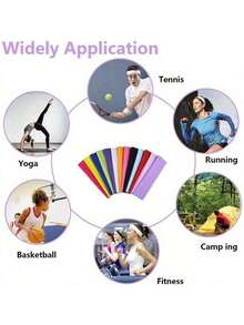 8-Pack Random Style Non-Slip Headbands - Women's Fashion Sports Headbands, Soft Fabric Elastic Headbands, Suitable For Exercise, Yoga, And Running Women's Hair Accessories - 彩色 - 查看 10