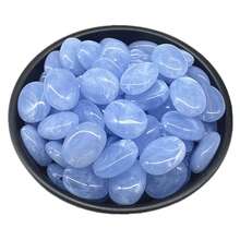 10 pièces/lot Perles ovales en acrylique de 15x19 mm pour la fabrication de bijoux, bracelets, colliers, boucles d'oreilles, accessoires DIY - Bleu ciel - Voir 15