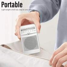 STARLEY - Mini Radio Portátil FM/AM R-50 con Sonido Claro – Disponible en Negro y Blanco, Ideal para Viajes, Camping y Uso Diario - Blanco - Ver 4