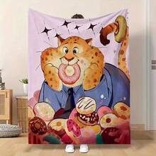 1 Piece Animal City Cartoon Blanket - Soft Flannel Shawl, Printed With Judy Hopps And Nick Wilde Digital Patterns, Suitable For All Seasons, Warm And Comfortable Gift, Suitable For Home, Office, Travel And Camping, Bed Accessories, Lively Design, Durable - Phong cách - Xem 5