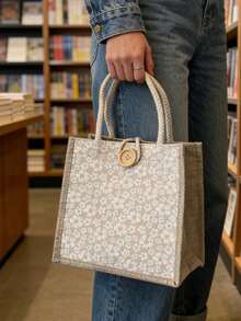 Schneeflocken-Handtasche, geeignet für Geschenke zu Feiertagen, Aufbewahrung im Büro, Schule, für den täglichen Gebrauch, zum Aufbewahren von Handy, Münzen usw., Reise-Essentialtasche - Weiss - Übersicht 4