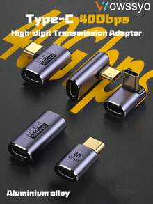 WOWSSYO 1 个 USB Type C 适配器，40Gbps USB-C 公对母适配器，支持 8K@60HZ 和 100W 快速充电，USB 母对 USB C 公适配器，兼容 Thunderbolt 4/3、USB C、HUB、扩展坞、平板电脑 - 紫色 - 查看 2