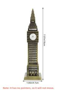 1pc Landmark Architecture Model - London Big Ben, Elegant Metal Building Decor For Home & Office, Vintage Design For Wedding & Party, Gift For Friends, Souvenir, Decoration - Multicolor - View 9