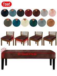 1 buah/4 buah/1 set Sarung Kursi, Desain Modern Gaya Minimalis Klasik, Tahan Noda, Tahan Debu, Tahan Goresan Kucing, Cocok Untuk Ruang Tamu, Kamar Tidur, Ruang Makan, Dekorasi Kursi Belajar, Dekorasi Ruangan - MultiWarna - View 16