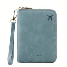 RFID Shielded Passport Holder And ID Card Wallet Strap Wristband-Lockable Zipper Closure, Detachable Anti-Theft RFID Anti-Counterfeiting File Bag, Multifunctional Synthetic Leather Travel Storage Bag, Suitable For Passport, Cash And ID Card (No Power Required) - Xám - Xem 10