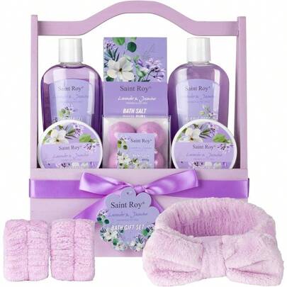 Spa Baskets Women - 13pcs Lavender Jasmine Luxury Spa Set With Nourishing Birthday Gifts Women, Mothers Day Gifts, Set Bath Spa Basket, Valentine's Day Unique Ideas