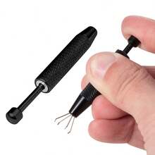 1pc Aluminum Alloy Perforated Ball Grabber, 4-Claw Stainless Steel CZ Picking Tool, Mini Grabber Pen Tweezers - Multicolor - View 9