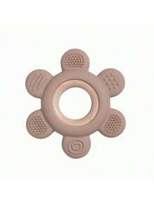 1个婴儿硅胶木环牙胶，适合婴幼儿磨牙，小熊和花朵造型，多种颜色可选，柔软舒适，婴儿用品 - 彩色 - 查看 29