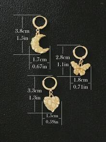 工厂批发价定制10K 14K 18K纯金块耳环，男女款金块耳环，精致珠宝 - 金色 - 查看 6