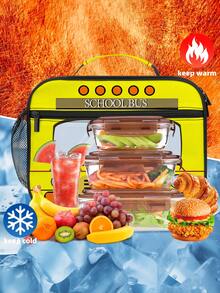 Wiederverwendbare isolierte Lunch-Tasche für Kinder, Lunch-Tragetasche, Thermische Lunch-Box, auslaufsichere Kühltasche, unisex - Einheitsgröße - Übersicht 7