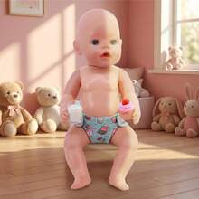1/2/3/4/5片装随机图案娃娃尿布，适合16~18英寸的婴儿娃娃，毛绒娃娃配件，易于穿脱的按扣式娃娃内裤，各种可爱的卡通图案，是送给男孩女孩的生日或节日礼物。