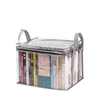 1 túi đựng sách dung tích lớn - Túi xách tay trong suốt, kiểu dáng tối giản, dễ dàng sắp xếp đồ đạc.