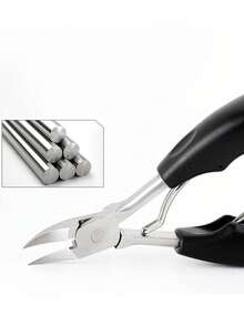 Toe Nail Clippers, Thick Toenail Nipper Or Ingrown Toenail Tool, Stainless Steel Pointed Toenail Clipper For Adults, Rubber Handle, Black, Red - Multicolor - View 11