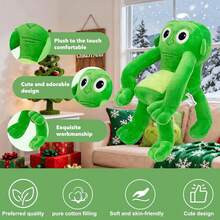 FUNKY STORE Steal A Brainrot Plush Karkerkar Kurkur Collectible Plushie For Birthday Gifts, Expressive Plush Home & Office Desk Décor, Playful Gift Idea., Christmas Plush Gift - 綠色 - 查看 3