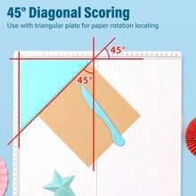 320 X 320 Mm Folding Scoring Board With Triangular Tool: Ideal For Creating Cards, Envelopes And Crafts With Photo Paper.