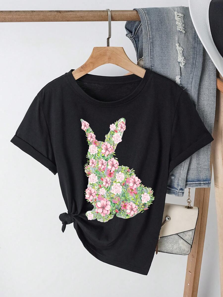 休闲百搭纯色短袖常规T恤